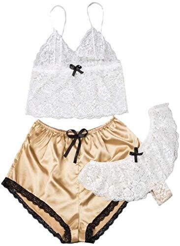 My Secret Drawer Satin and Lace Sleepwear Set...